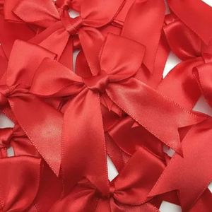 50 STKS 85 * 85mm Satijnen Lint Strikken Decoratie Voor Ambachtelijke Gift Bloem Hoofddeksels Kleding DIY Bruiloft Uitnodigingskaart Zakken Party Decor-L-8.5cm x 8.5cm