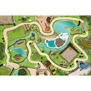 Tierpark Play Carpet | SM04 | Dierentuin speelmat van hoge kwaliteit voor de kinderkamer ideale accessoires voor speelfiguren van Schleich, Playmobil, Papo, Bullyland & Co | 150 x 100 cm | STIKKIPIX
