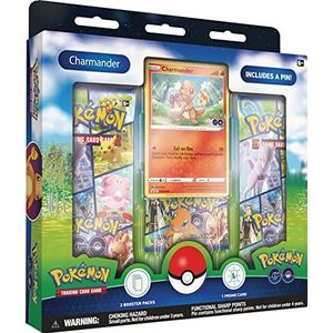 Pokémon TCG: Pokémon GO Pin Collection Charmander (1 Folie Promo Card, 1 Collector's Pin & 3 Booster Packs), 15,5 x 3,5 x 20 cm