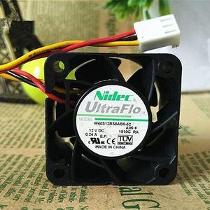 Original W40S12BS8AB5-52 4028 12VDC 0.24A 3pin Dual Ball Switch Fan