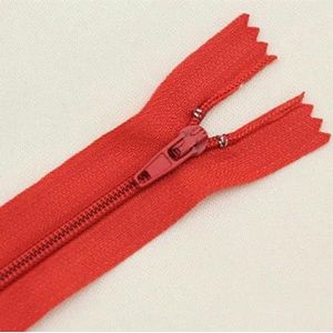 5 stuks 4,7 inch ~ 23,6 inch (12 cm ~ 60 cm) nylon spiraalritsen met automatische vergrendelingsschuifregelaars voor naaiaccessoires doe-het-zelf-kledingtassen rits Zip-rood nummer 162-5 stuks-30 cm