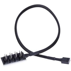 27cm 1 tot 5 4-pins Molex TX4 PWM Fan CPU Hubcomputer Pc Case Chasis Cooler Power Extension Cable Splitter Adapter Controller(1in 4-bit line)