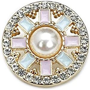 Button， Knopen Naaien Crafts， 10 stuks 20/25mm kledingaccessoires diamant parel knoppen naaibenodigdheden jas knoppen decoratieve knoppen for kleding(Pink,20mm)