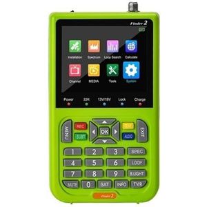 Satellietsignaalzoeker DVB-S/S2/S2X Digitaal 1080P HD H.264 DVB-S2 Satellietmeter Satellietzoeker Satfinder Eenvoudig In Gebruik(Green)
