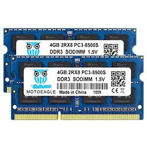 motoeagle 8GB Kit (2x4GB) PC3 8500S DDR3 1067MHz 1066MHz SO-DIMM RAM 2Rx8 werkgeheugen 204Pin voor Apple Mac Notebook Laptop