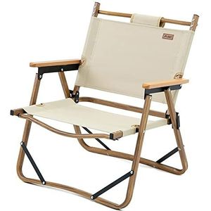 Campingstoelen Klapstoel Sportstoel Compacte rugzakstoelen Draagbare kampeerstoelen Gazonstoelen for buitenreizen Sportgames Gazonconcerten Achtertuin (Color : Khaki, Size : 52 * 52 * 77cm)