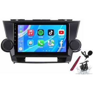 Android 14 Autoradio Sat Navi voor T-oyota Highlander (2007-2013) 9 Inch Touchscreen Multimedia Speler met Draadloze Carplay GPS Navigatie FM RDS Bluetooth 5G-WiFi SWC DSP,M120s