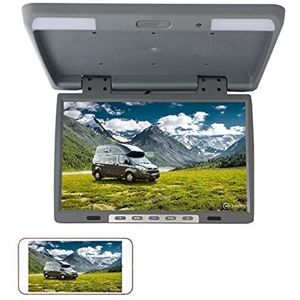 Draagbare dvd-speler voor videospelers op hoofdsteunen in auto's 22 inch autodakmonitor neerklapbaar scherm overhead multimedia video plafond dakmontage display ingebouwde IR USB FM HDMI met HD-rotere