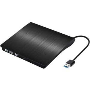 USB 3.0 Slim Extern Optisch Station DVD Combo DVD ROM-speler DVD-RW-brander/schrijver Plug En Play Gebruiksvriendelijk(Black)