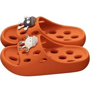 Glijbanen, Comfortabele rode EVA sandalen pantoffels for dames binnen en thuis,Huispantoffels(Orange,41 EU)