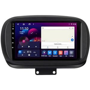 Android 13 GPS Navigation Stereo voor Fiat 500X 2014-2020 9 Inch 2 Din Car Stereo Radio met CarPlay AHD Omgekeerd beeld Bedieningselementen op het stuur Bluetooth(S1 1G+32G)