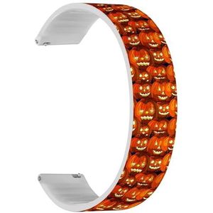 Solo Loop band compatibel met Garmin Forerunner 165/165 Music, Forerunner 35/45/45S (Bright Pumpkins Fall), snelsluiting, 20 mm rekbare siliconen band, accessoire, Siliconen, Geen edelsteen