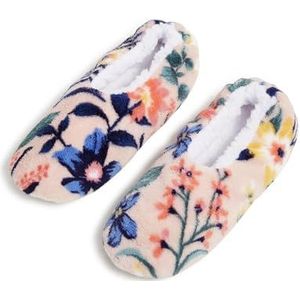 Vera Bradley Cozy Life antislip pantoffels voor dames, Paradise Coral, Large
