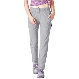 donhobo Outdoorwandelbroek voor dames, Quick Dry campingbroek, ultralicht, slijtvast, uv-bescherming, ademend, trekkingbroek, functionele broek, grijs, M