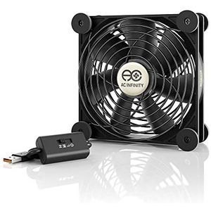 AC Infinity MULTIFAN S3 120 mm USB-ventilator, voor ontvanger, DVR, Playstation, Xbox, computerbehuizingskoeling