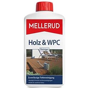 MELLERUD Hout- en WPC-reiniger, 1 x 1 l, betrouwbare dieptereiniging van alle hout-, WPC- en BPC-soorten binnen en buiten