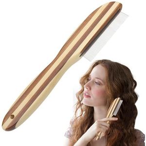 Roos Dunne Tanden Anti-Opbouw Hoofdhuid - Roestvrij Staal Fijne Tanden Hoofdhuid Reiniging - Metalen Luizen Elimina Tool