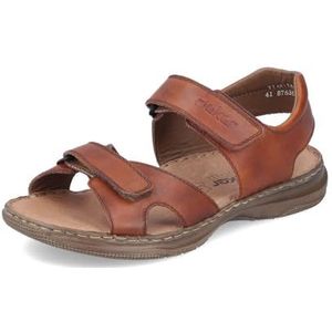 Rieker Klassieke sandalen voor heren, 21461, herensandalen, bruin 24, 43 EU