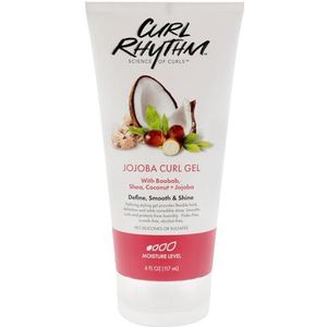 Curl Rhythm Jojoba Curl Gel - Bouncy, Nourished Curls - Curly Hair Styling Gel with Shea and Coconut - Sulfate Free - 117 ml