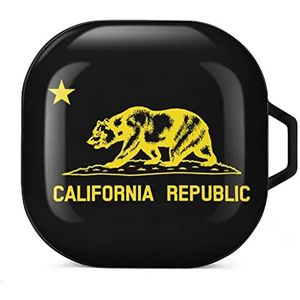 California Republic Bear oordopjes hoesje compatibel met Samsung hard shell beschermhoes zwart-stijl