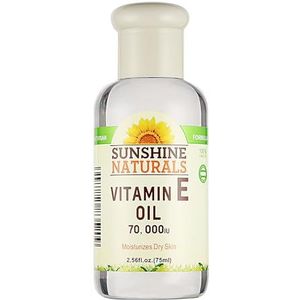 Vitamine E-olie voor de huid, 2.56fl.oz Biologische gezichtsolie met etherische oliën van planten, Voedende gezichtsolie voor huidverjonging, gladmakende, strakkere en stralende huid, Skuda