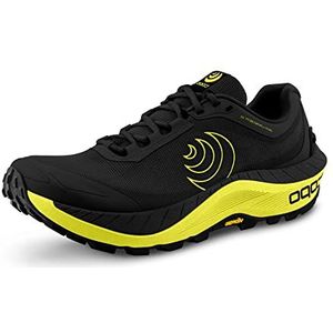 Topo Athletic Heren MTN Racer 3 Comfortabele Lichtgewicht 5MM Drop Trail Running Schoenen, Sportschoenen voor Trail Running, Zwart/Lime, 46 EU