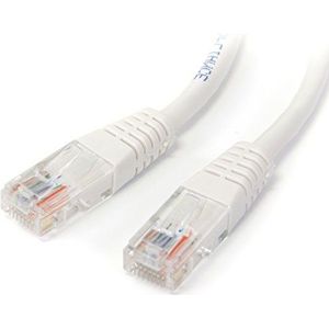 StarTech.com Cat5e Ethernet-kabel - 15ft - Wit - Patchkabel - Gegoten Cat5e-kabel - Netwerkkabel - Ethernet-kabel - Cat 5e-kabel - 15ft (M45PATCH15WH)