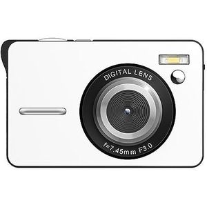 20X 56MP Kinderen Digitale Camera For Fotografie Kids Mini 4K Camcorder Beginner Beginnende Compact Video Recorder Jongens Meisjes Heldere Gedetailleerde Beelden(White)