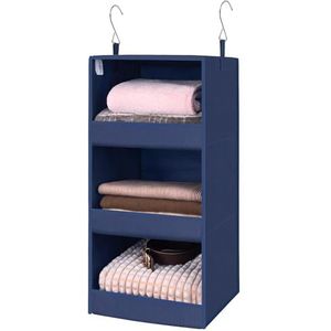 GRANNY SAYS Hangende Organizer, Hangkast Organizer, Kledingkast Organizer Hangende, Kast Organizer Opbergen en Organiseren, Kleding Organizer, Marineblauw, Pack of 1 Hanging Storage Shelf