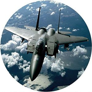 Slipmats Slipmat vilt voor elke 12"" LP DJ vinyl draaitafel platenspeler aangepaste afbeelding - Military Fighter Jet 1