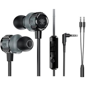 PLCPDM 3.5mm Hoofdtelefoon Voor PC Laptop Snoer Oordopjes Computer Headsets Met Microfoon Ruisonderdrukking In-Ear Oortelefoon