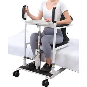 Patiëntenlifter voor thuis, transferstoel voor patiëntenlifter met 180° gedeelde zitting, transferstoel voor patiënten, lift voor patiënten met geboorde stoel, niet geschikt voor verlamming