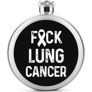 Fuck Lung Cancer Heupfles 5 oz lekvrije drankfles roestvrij staal wijnfles voor bruiloft feest geschenken