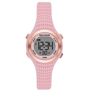 Skechers Elkwood digitaal siliconen horloge voor dames, kleur: roze (model: SR2129), roze, roze, Modern