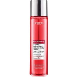 L'Oreal Paris 5% Glycolzuur Peeling Toner, Revitalift Glycolic Toner, voor een gladde en gloeiende huid - 180ml