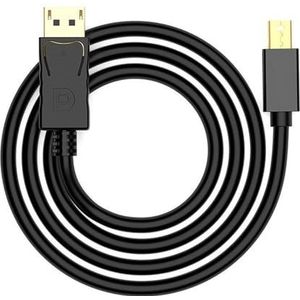 ALcorY Mini Dp naar DP-kabel 4K Thunderbolt interface adapterkabel Mini DP HD voor 1,8 m laptop monitor