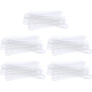 Bombki 100 stuks doorzichtige antislip siliconen kleerhanger handgrepen transparante strips voor kledinghanger, voor houten en plastic hangers opknoping accessoires