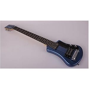 DIY onvoltooide gitaar body Hoge Kwaliteit Reizen Draagbare Mini Elektrische Gitaar DIY Gitaar Kits (Color : Dark blue)