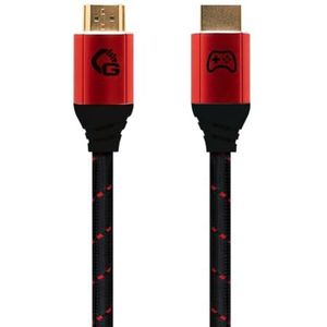 OEHLBACH GAMING New Game Red HDMI 2.1b-kabel, Ultra High Speed gecertificeerd, 8K @60Hz, eARC, ALLM, VRR, DSC, compatibel met PS5, Xbox Series X/S, Nintendo Switch, pc, zwart, 1 stuks