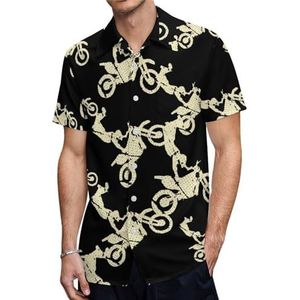 Motorfiets Got Dirt Bike Heren Shirts met korte mouwen Casual Button-down Tops T-shirts Hawaiiaanse Strand Tees L