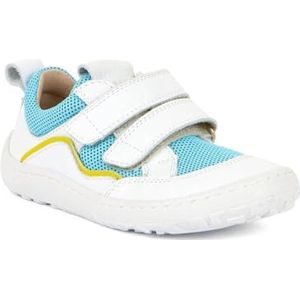 Froddo Blotevoetenschoenen/sneakers met klittenband, velours leer + mesh, kleurkeuze G3130246, lichtblauw, 35 EU