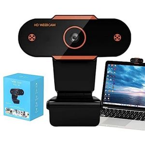 EviKoo Verstelbare webcam, 1080P HD mini-camera voor laptop, snelle autofocus en hoge resolutie beeldkwaliteit cams voor videoconferenties, online lessen en live-uitzendingen