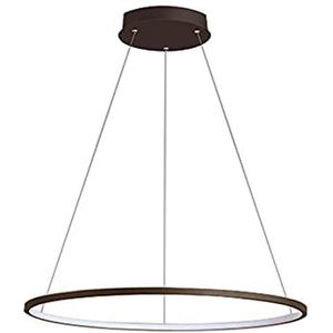 Modern LED hanglamp rond design hanglamp woonkamer lamp eetkamer kroonluchter slaapkamer lamp keuken eettafel hanglamp kantoor verlichting decoratie (39cm, bruin)