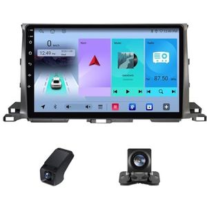 Draadloze Carplay Android 14 Autoradio 2Din 10inch autoradio geldt voor Toyota Highlander 3 XU50 2013-2018 met Android Auto GPS 10 inch met Bluetooth FM-radio/Achteruitrijcamera(A,X1)