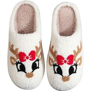 Kerst Halloween Pompoen Slippers voor dames en heren, dames pluizige traagschuim pantoffels winter, zachte pluche comfortabele warme griezelige kerst Halloween pompoenhuis slip-on slippers voor herfst