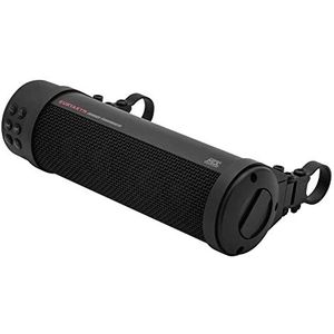 Kuryakyn 2720 MTX Road Thunder Weerbestendige Motorfiets Soundbar Plus: 300 Watt stuurgemonteerde audioluidsprekers met Bluetooth, USB-stroomaader, Satijn Zwart