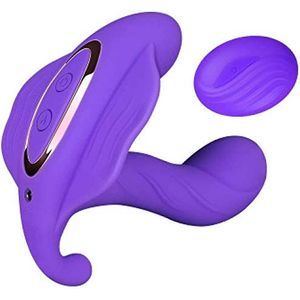 Portable Slipje Dildo Vibrator Remote Vibrator Vrouwelijke Masturbatie Verwarmen Vlinder Vibrerende Seksspeeltjes Adult Sex Toys Voor Vrouwen Voor Vrouwen,Purple