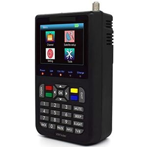Satellietzoekers V9 Finder Ondersteunt H.265 Satellite Finder LCD Digitale Satelliet Signaalzoeker Meter Satfinder Vs Ws6933 LCD-scherm met meter met satellietdetectie (Color : Nero, Size : Plug)