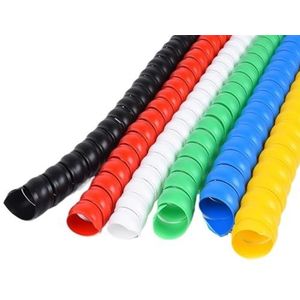Spiraalvormige slangkabelbeschermer, 8mm 10mm 12mm Draadkabel Mouw Organisator Pijpbescherming(Green,ID 16mm 5 Meters)