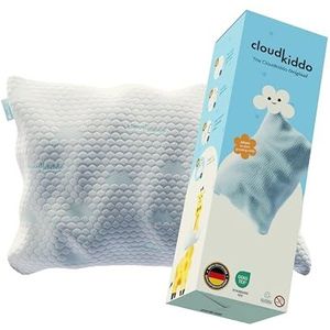 Cloudkiddo Kinderkussen - Kussen - Verstelbaar Kussen - Traagschuim - Voor Zij- en Rugslapers - Ademend - Wit - 37x55cm - Ideaal Voor Gezonde Groei en Slaapcomfort Voor Kinderen